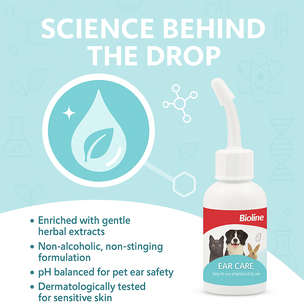 Ear care, easy to use drops for dirty ears 50ml- pet grooming