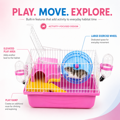 Petbroo Base Hamster Cage, 23x17x15 cm