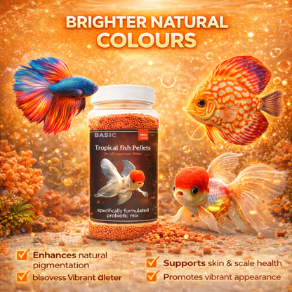 Tropical Fish Pellets with Probiotic Formula for All Aquarium Fish