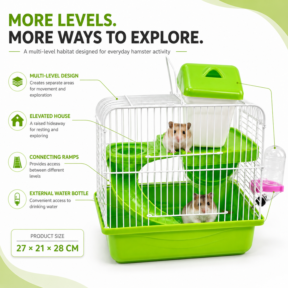 Petbroo Nesty Hamster cage 27x21x28 cm