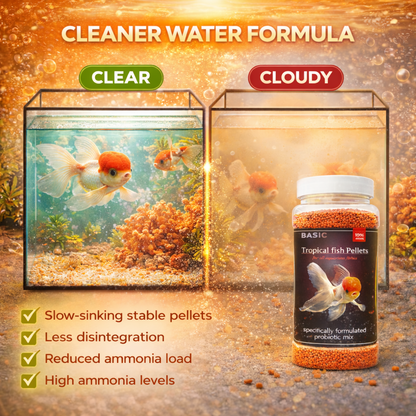 Tropical Fish Pellets with Probiotic Formula for All Aquarium Fish