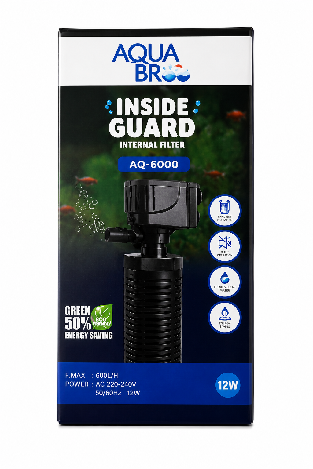 AquaBro Inside Guard Internal Aquarium Filter AQ-6000 (12W)