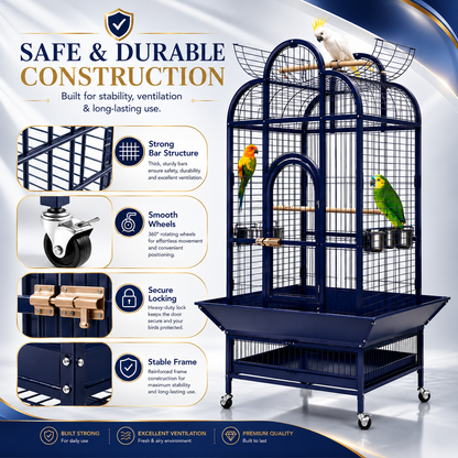 DAYANG A22 LUXURY PARROT RESIDENCE WITH PLAYTOP ACTIVITY CENTER – 79.5 × 79.5 × 164 CM