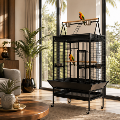 DAYANG A19 PREMIUM PLAYTOP PARROT CAGE FOR CONURES, AMAZONS & COCKATOOS – 102.5 × 80 × 172 CM
