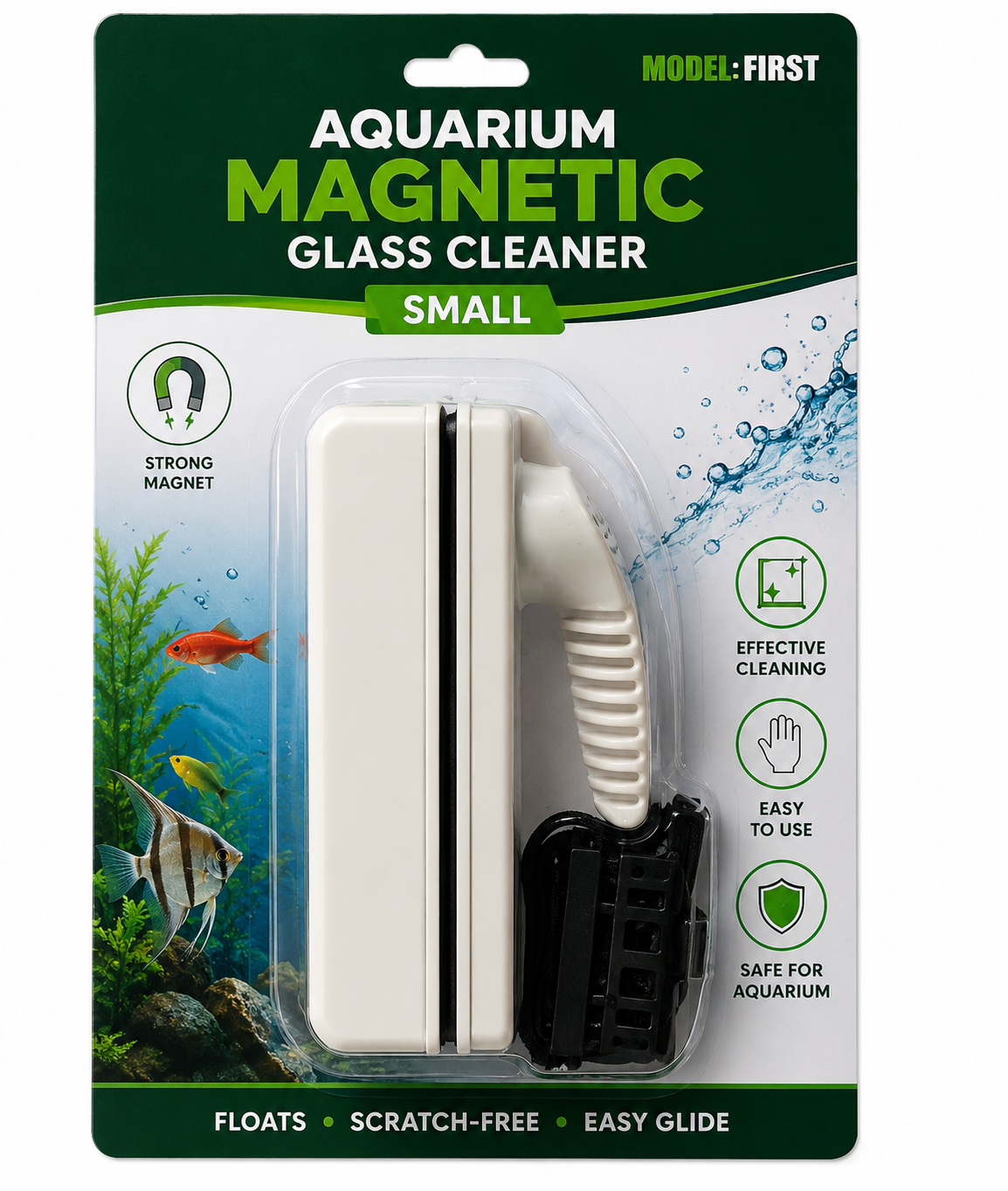 AquaBro Magnetic Floating Aquarium Glass Cleaner