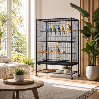 DAYANG A33 PREMIUM FLIGHT CAGE FOR FINCHES, BUDGIES & COCKATIELS – 79 × 52 × 130.5 CM