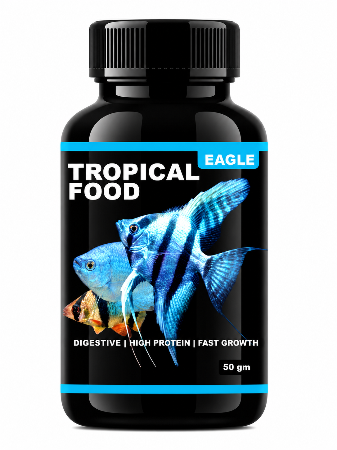 EAGLE TROPICAL FOOD – PREMIUM HIGH PROTEIN DAILY NUTRITION FOR TROPICAL AQUARIUM FISH | DIGESTIVE SUPPORT | FAST GROWTH FORMULA | 50 GM