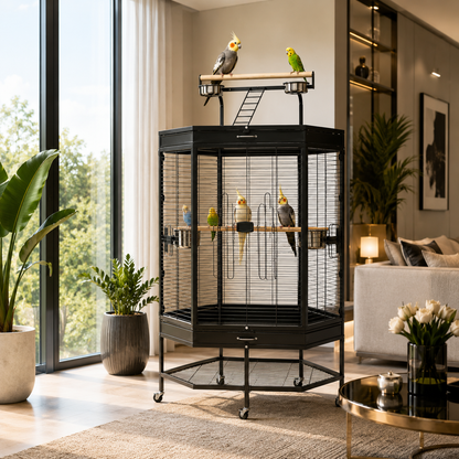 DAYANG A46 PREMIUM PLAYTOP FLIGHT CAGE FOR FINCHES, BUDGIES & COCKATIELS – 94 × 70 × 165 CM