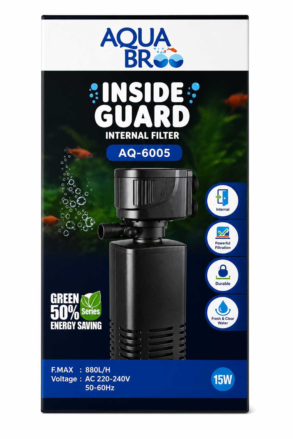 AquaBro Inside Guard Internal Aquarium Filter AQ-6005 (15W)