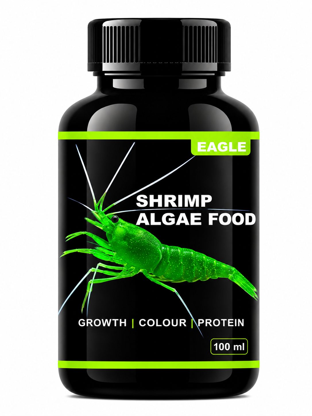 EAGLE SHRIMP ALGAE FOOD – PREMIUM ALGAE-BASED NUTRITION FOR AQUARIUM SHRIMP | SUPPORTS GROWTH, COLOR ENHANCEMENT & HEALTHY MOLTING | HIGH PROTEIN FORMULA | 100 ML