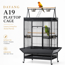 DAYANG A19 PREMIUM PLAYTOP PARROT CAGE FOR CONURES, AMAZONS & COCKATOOS – 102.5 × 80 × 172 CM