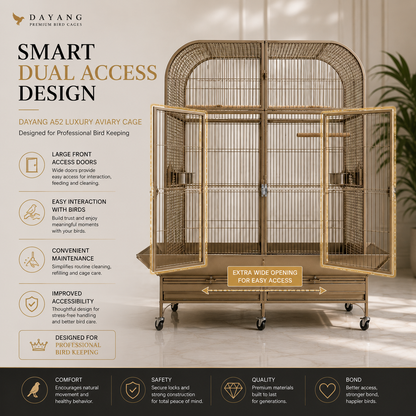 DAYANG A52 GRAND LUXURY AVIARY FOR MACAWS, COCKATOOS & AMAZON PARROTS – 161.5 × 81.5 × 182.5 CM