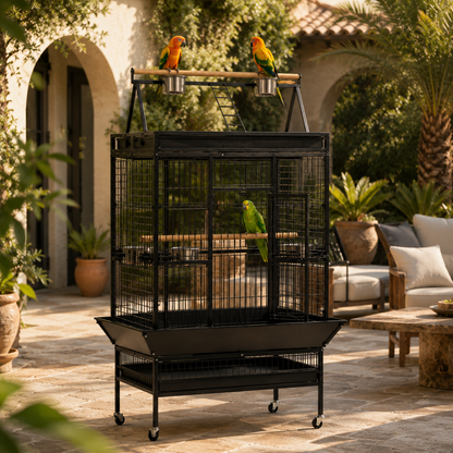 DAYANG A19 PREMIUM PLAYTOP PARROT CAGE FOR CONURES, AMAZONS & COCKATOOS – 102.5 × 80 × 172 CM