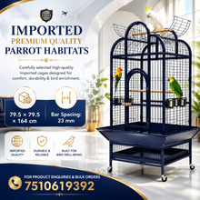 DAYANG A22 LUXURY PARROT RESIDENCE WITH PLAYTOP ACTIVITY CENTER – 79.5 × 79.5 × 164 CM