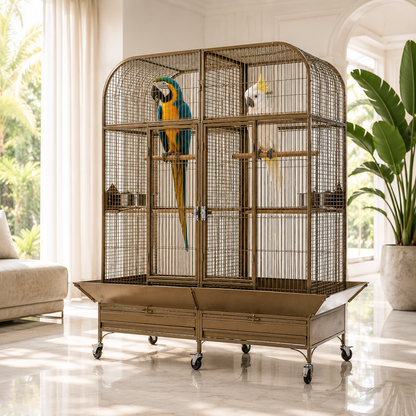DAYANG A52 GRAND LUXURY AVIARY FOR MACAWS, COCKATOOS & AMAZON PARROTS – 161.5 × 81.5 × 182.5 CM