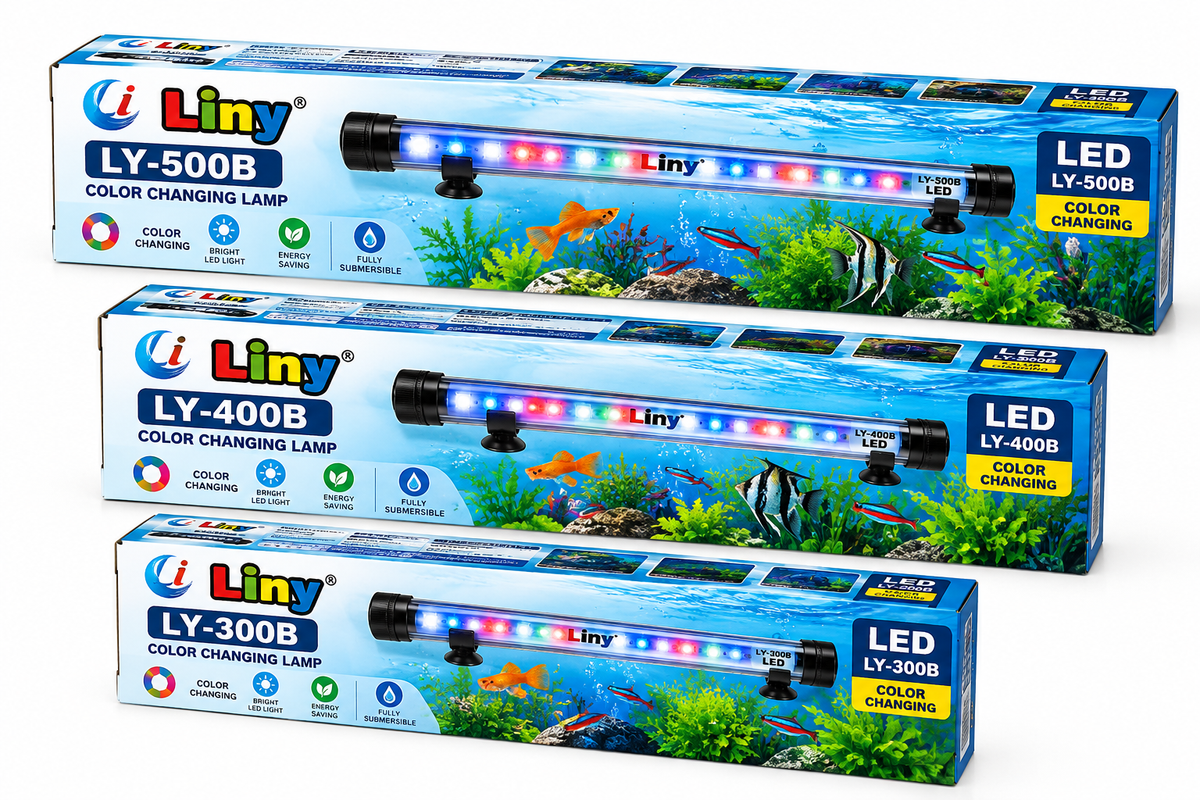 Liny Color Changing Aquarium LED Lamp – LY-300B / LY-400B / LY-500B – Fully Submersible